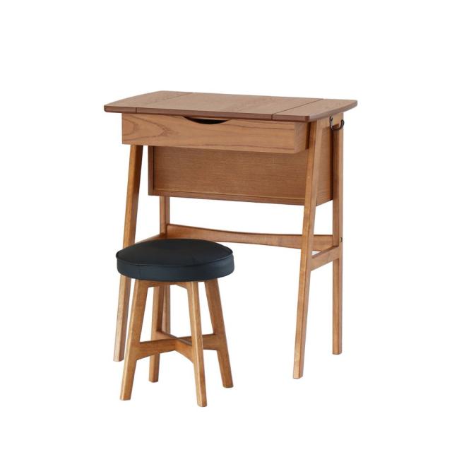 ドレッサー スツール 2点 セット 鏡台 化粧台 コンパクト 幅62cm 収納